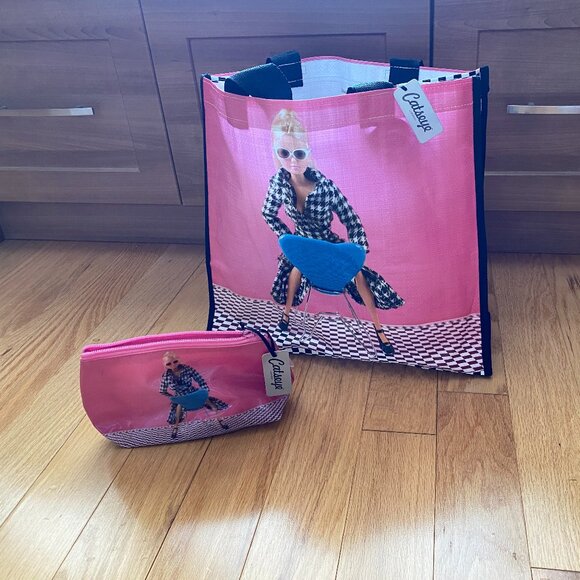 NEW Catseye Barbie'ish' Shopper & Makeup Bag - Picture 1 of 1